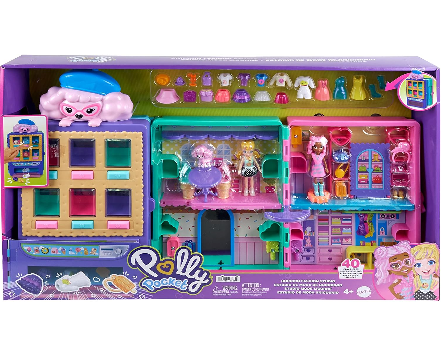 Veículo e Boneca – Polly Pocket – Hospital Móvel dos Bichinhos