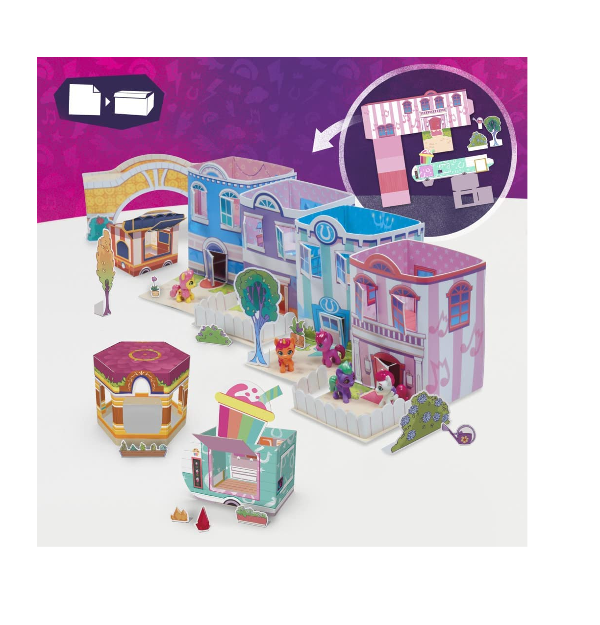 Conjunto de Mini Figuras e Acessórios - My Little Pony - Mini World Magic -  Trailer Mágico - Hasbro