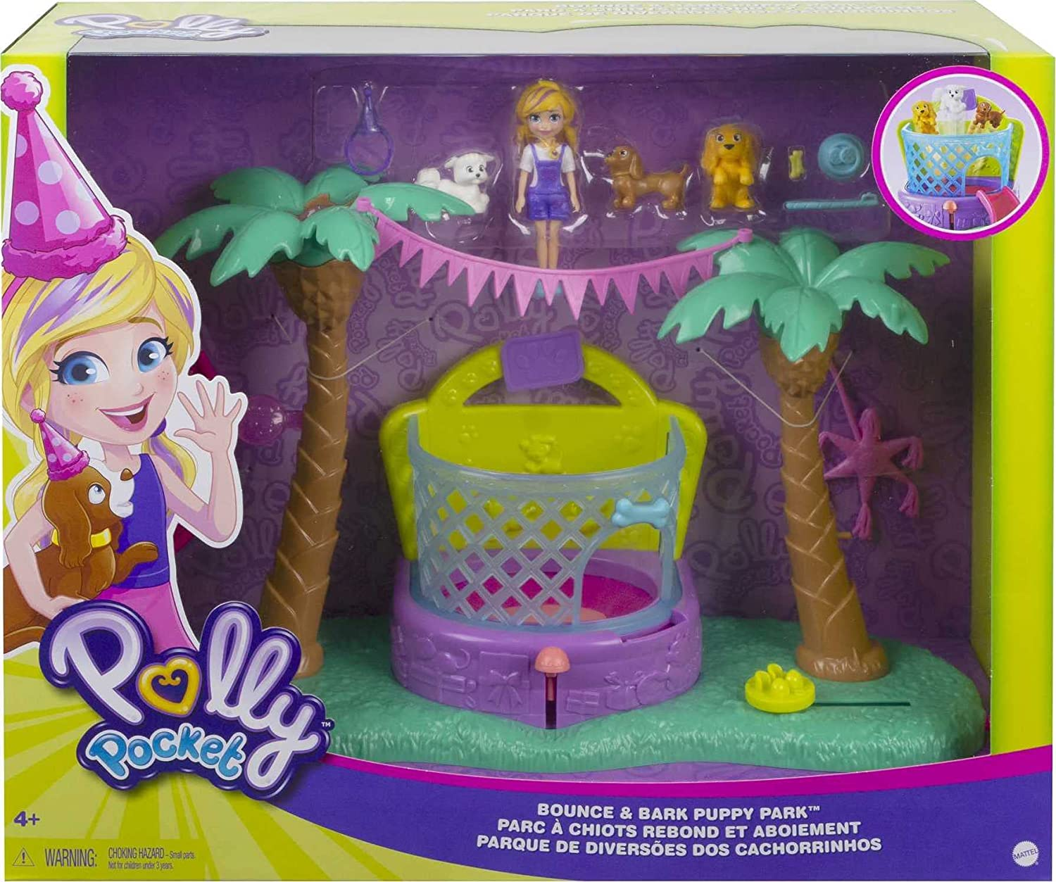 Playset Polly Pocket com Mini Bonecas - Shopping Center Doces