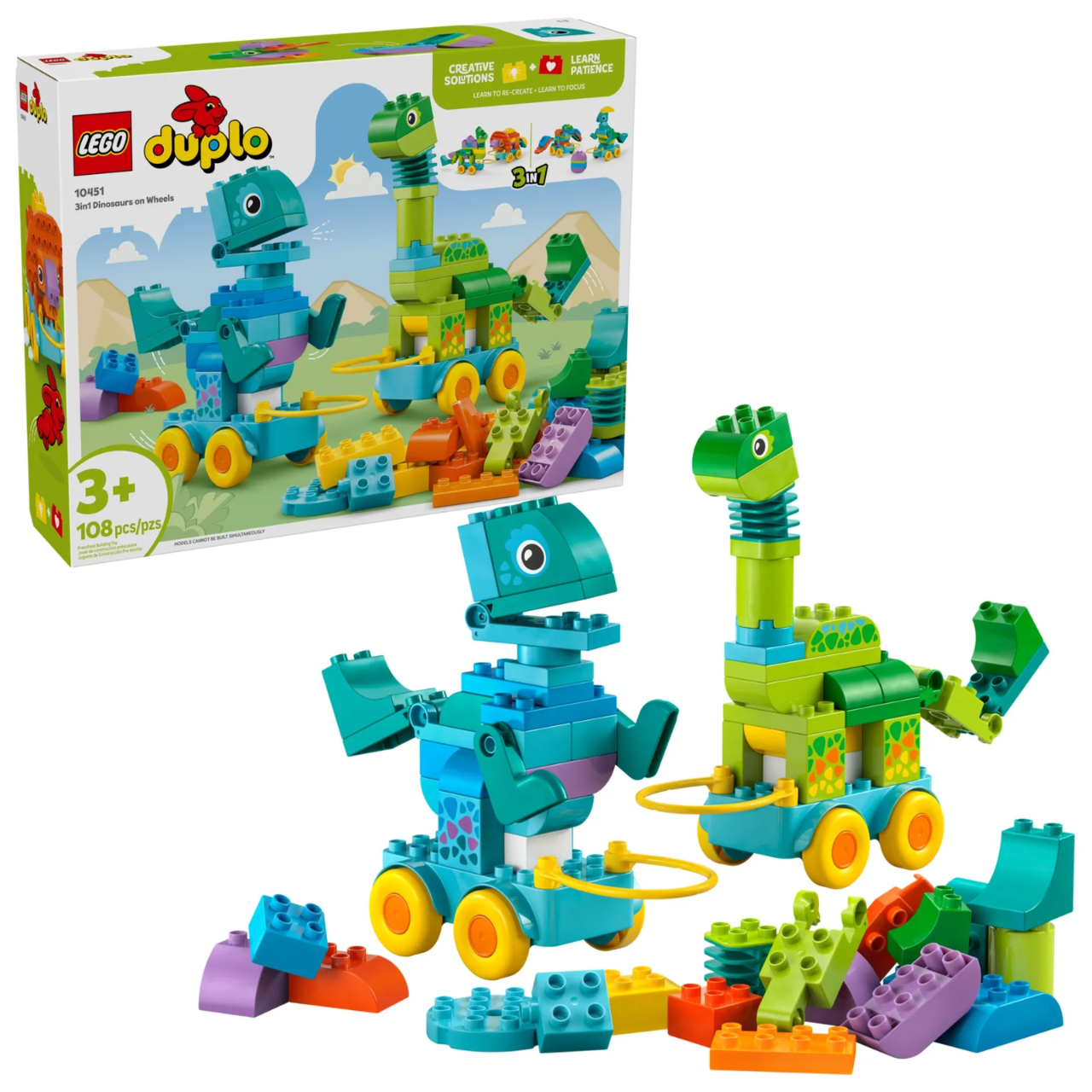 Dinossauro 3 em 1 Sobre Rodas Lego Duplo Dinossauro 3 em 1 Sobre Rodas Lego Duplo
