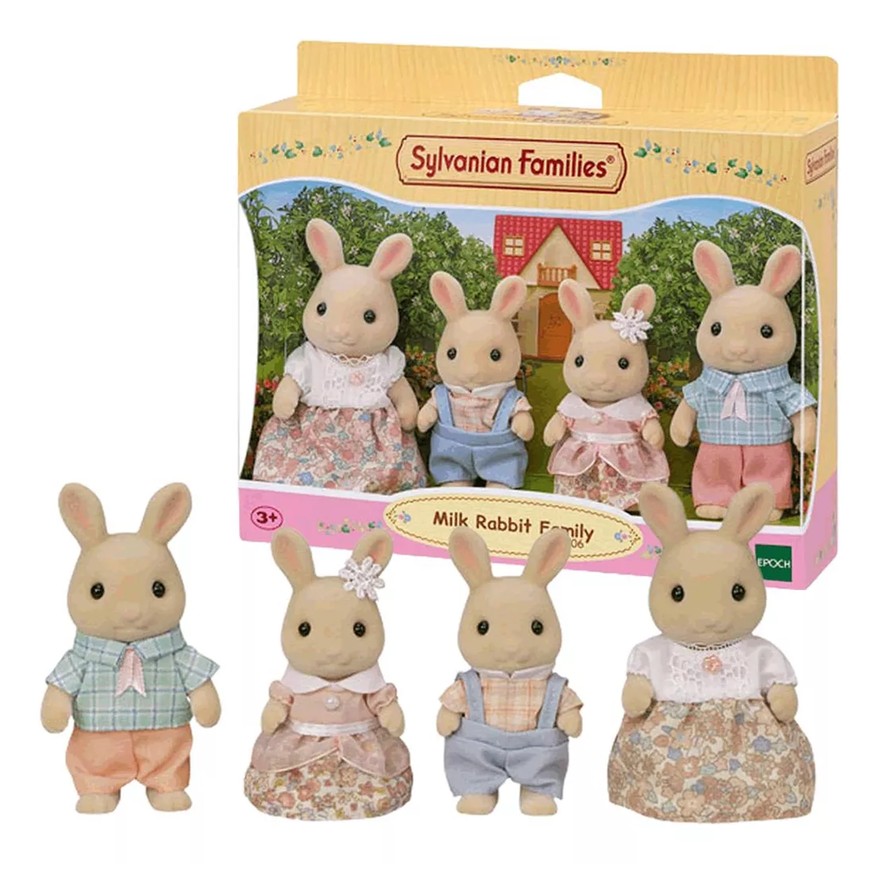 Família dos Coelhos de Leite Sylvanian Families Família dos Coelhos de Leite Sylvanian Families