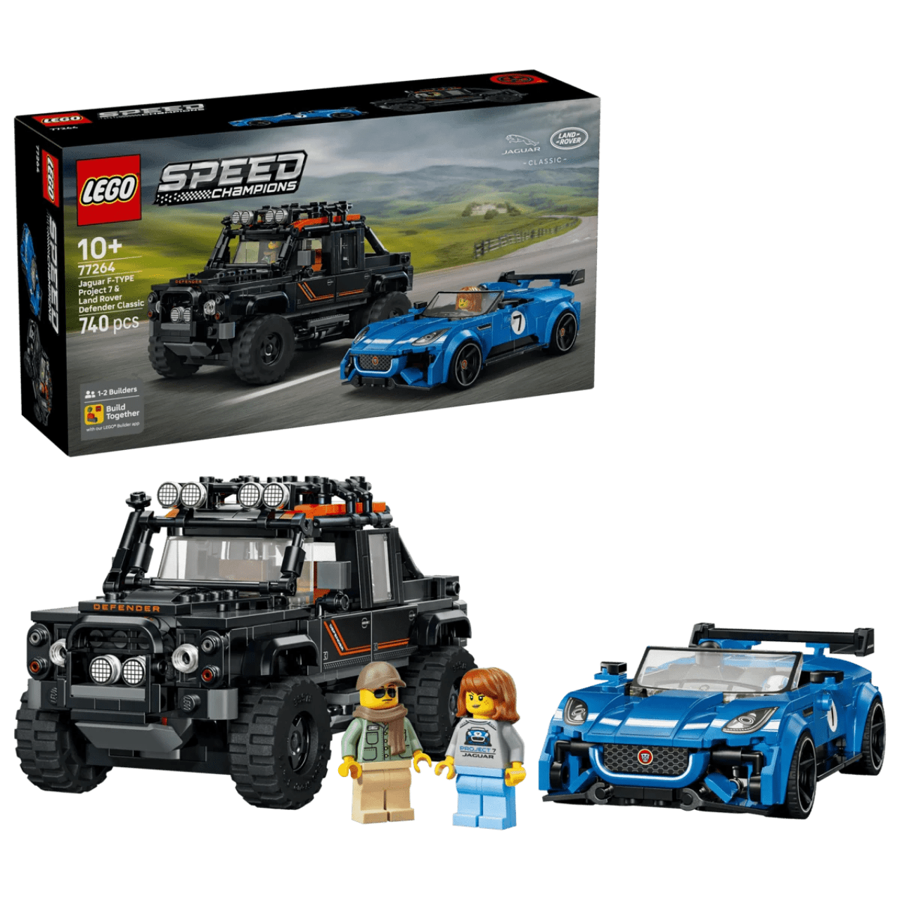 Jaguar F-Type Project 7 & Land Rover Defender Classic Lego Speed Champions