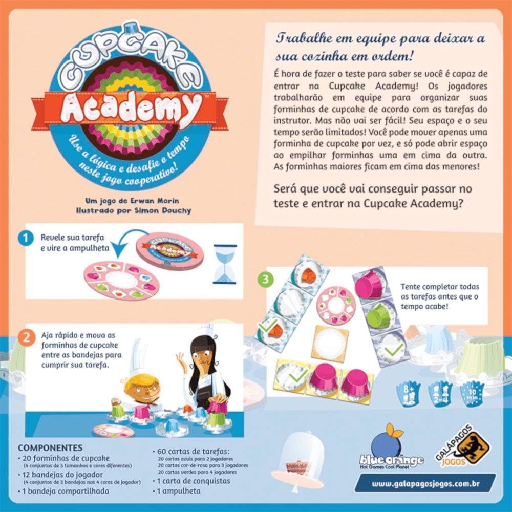 Jogo de Lógica Cupcake Academy Galápagos Jogos - Fátima Criança