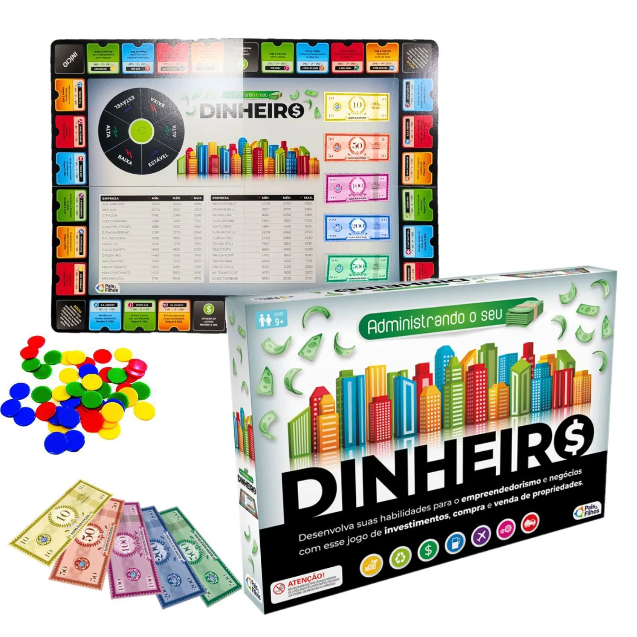 Jogo de Tabuleiro Administrando O Seu Dinheiro Pais e Filhos Jogo de Tabuleiro Administrando O Seu Dinheiro Pais e Filhos