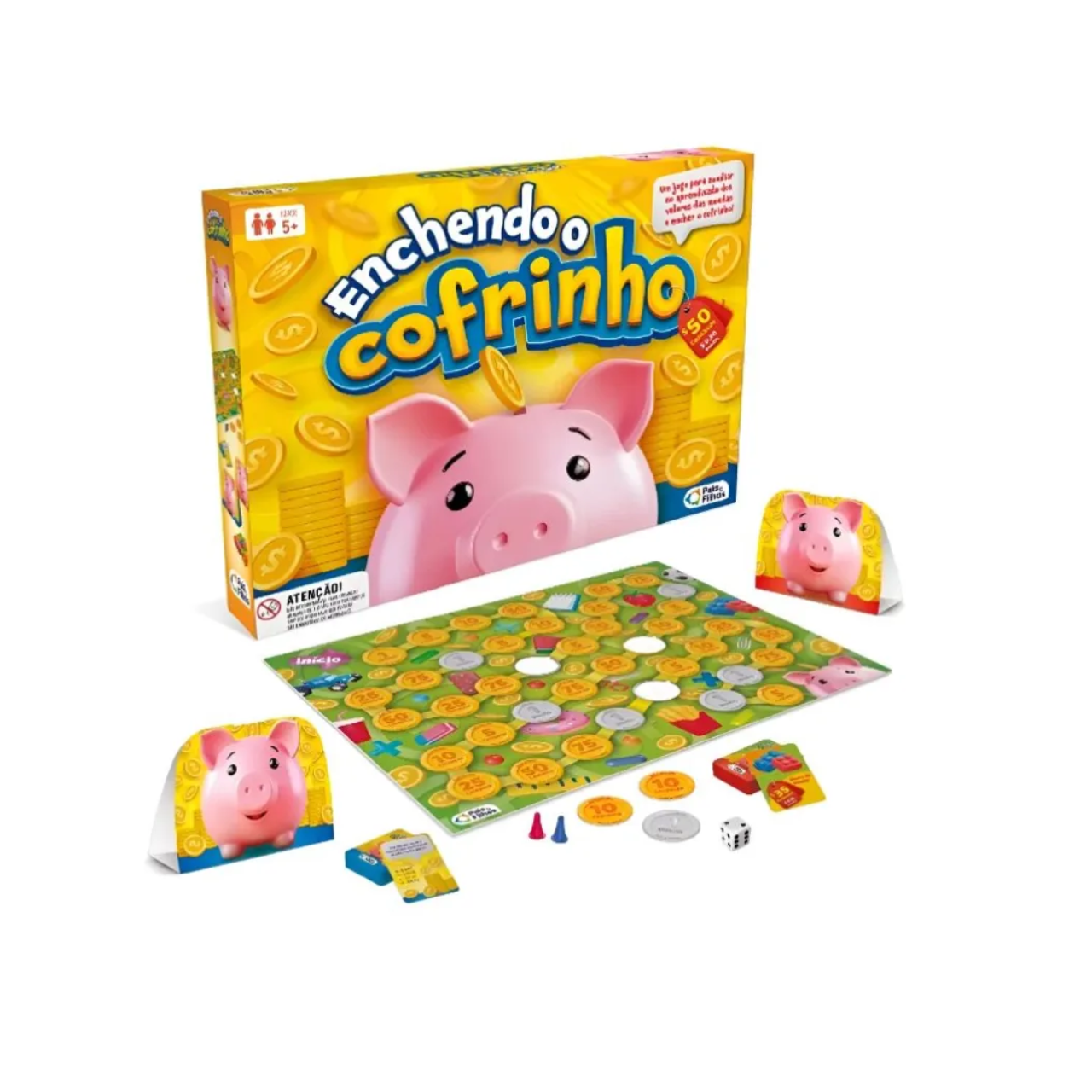 Jogo de Tabuleiro Enchendo o Cofrinho Pais e Filhos Jogo de Tabuleiro Enchendo o Cofrinho Pais e Filhos