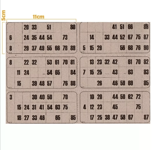 Jogo do Bingo com 48 Cartelas Nig