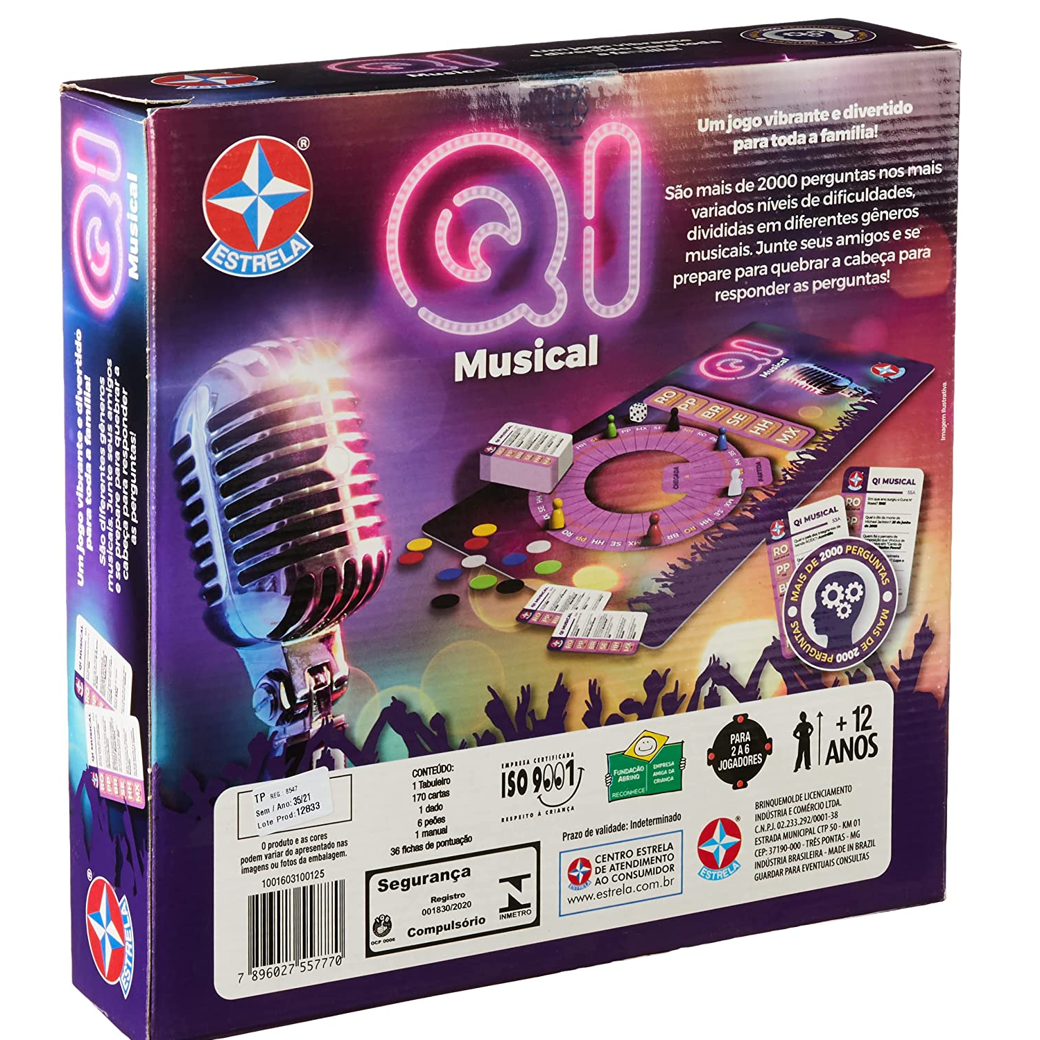 Jogo QI Musical - Perguntas e Respostas - 1001603100125 - Estrela