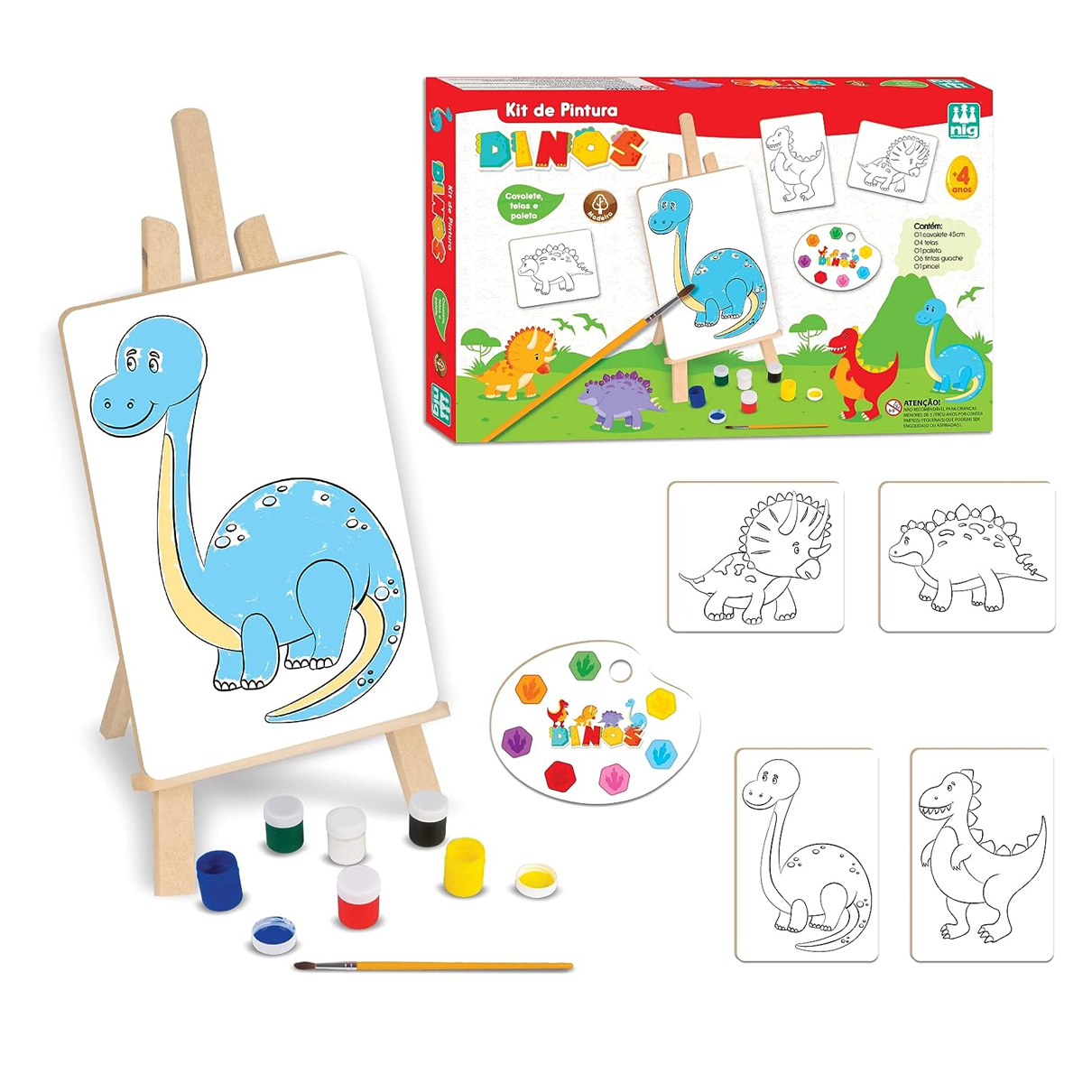 Brinquedo Infantil Jogo Kit Pintura Patrulha Canina Nig - Kit de