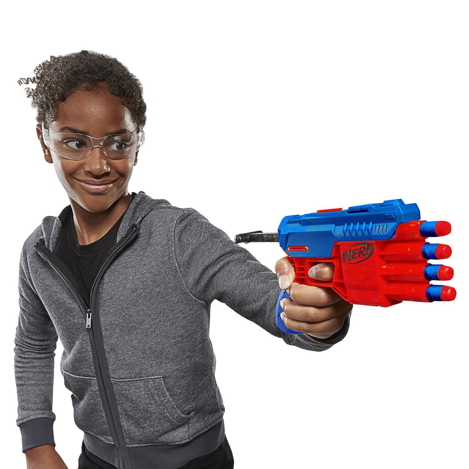 Pistola infantil nerf blaster Estilo Nerf 6 Balas Dardos rosa