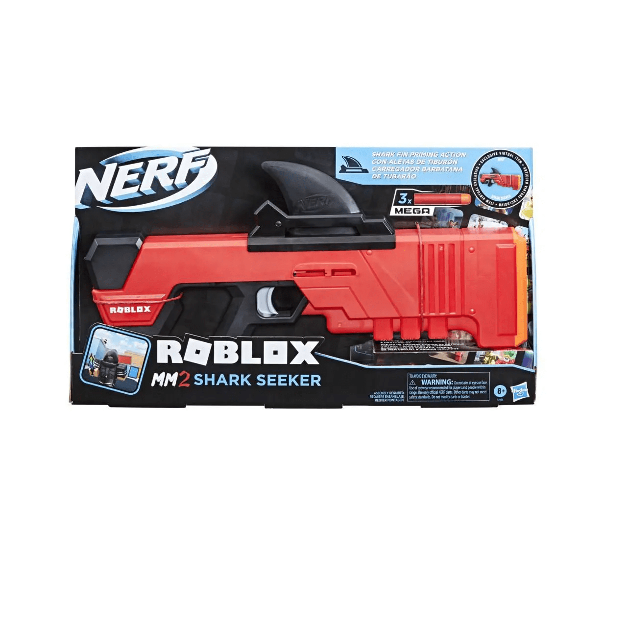 Lança Dardos Nerf Roblox MM2 Shark Seeker Hasbro - Fátima Criança