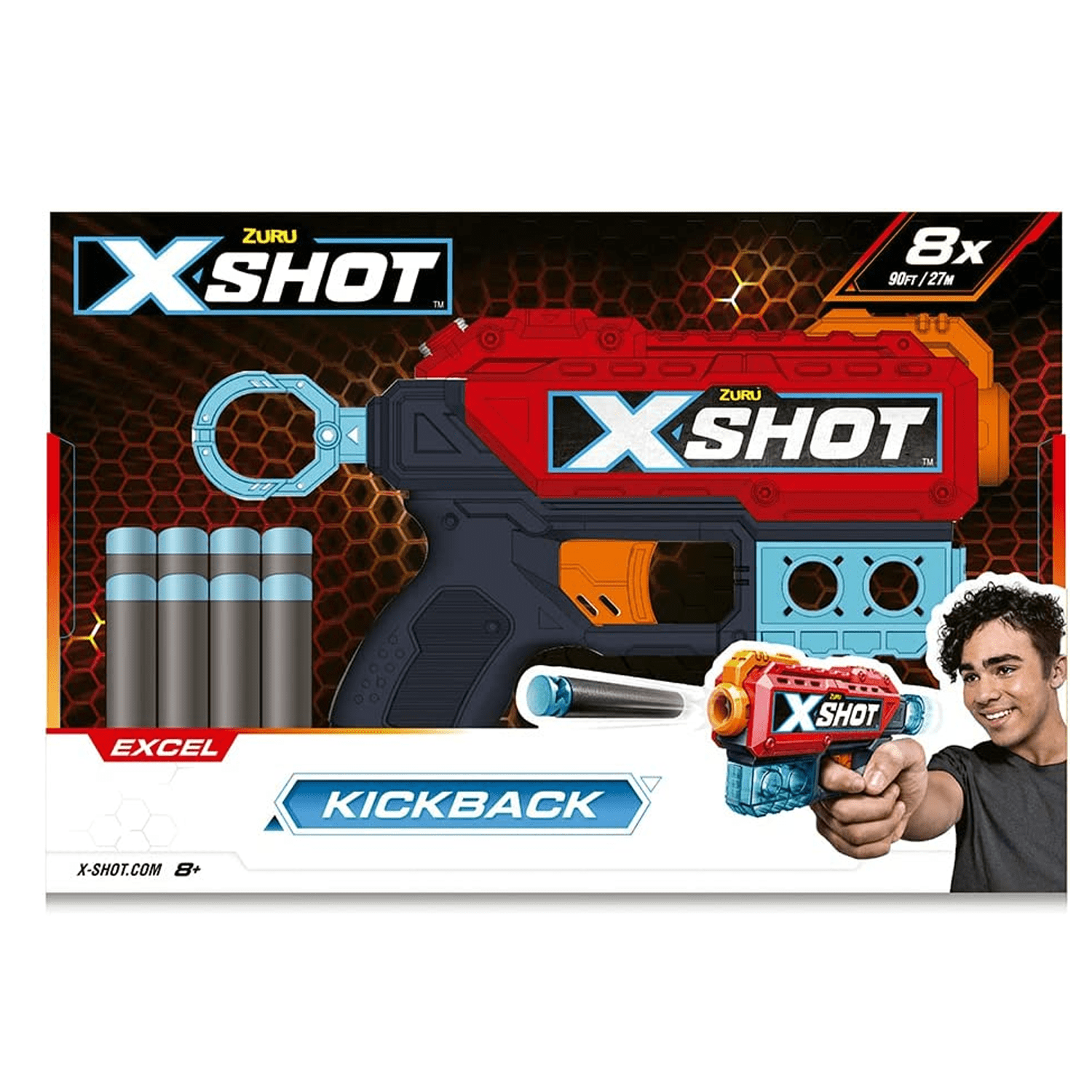 Lançador de brinquedo X-Shot para crianças 8 anos