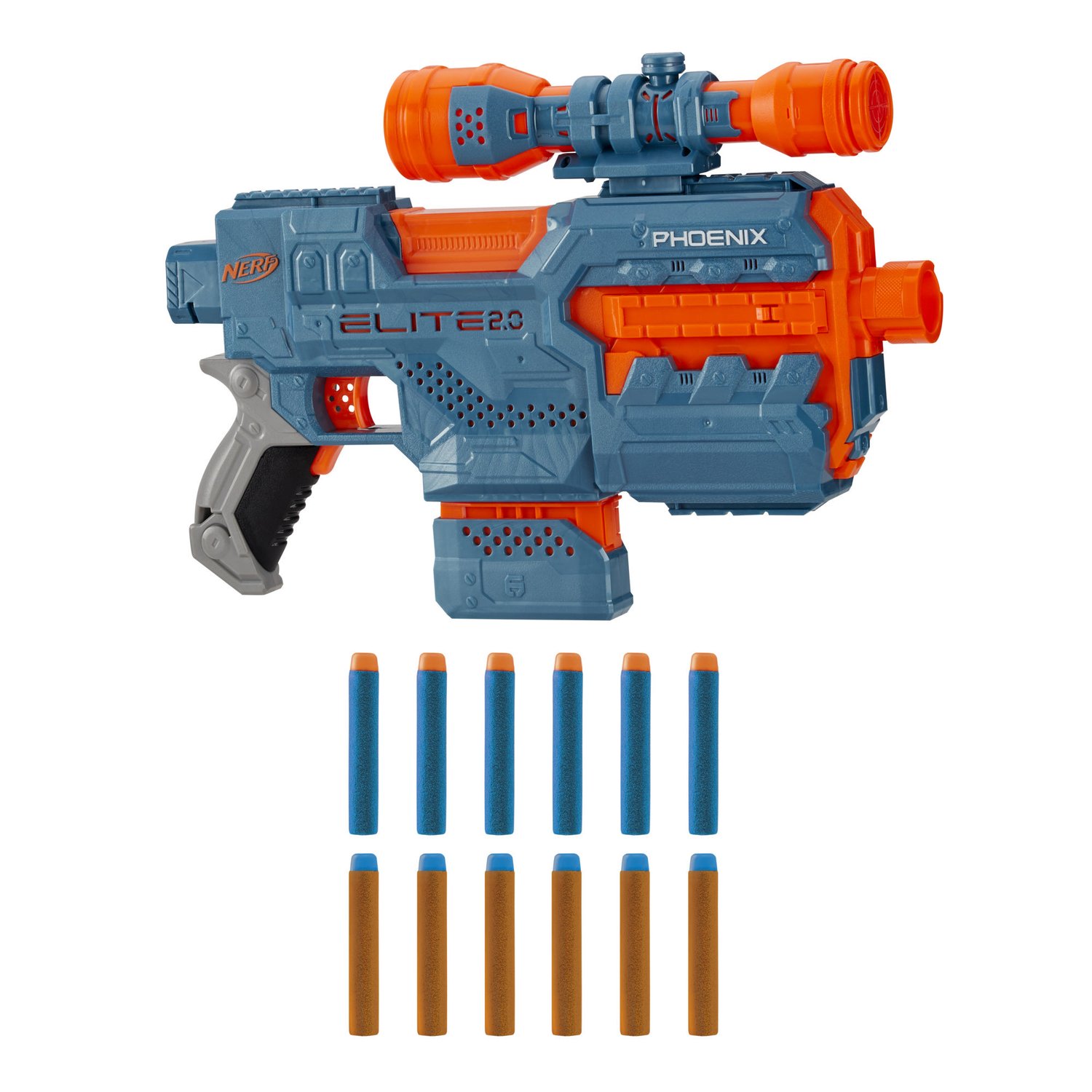 Arma De Brinquedo Lançador Nerf Automática Pilhas Com 20 Dardos