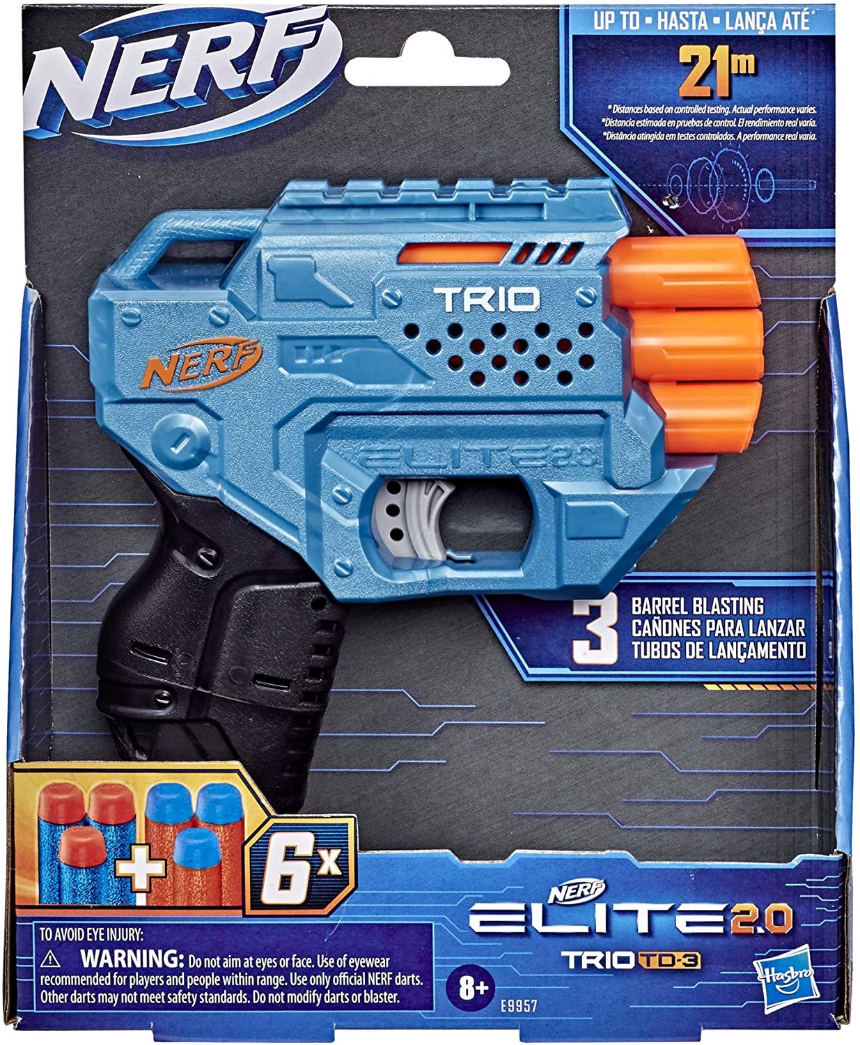 Arma de brinquedo pistola nerf Hasbro 3 dardos