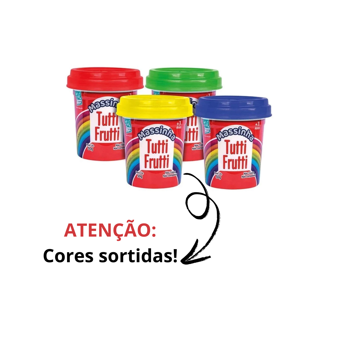 Massinha de Modelar Tutti Frutti Studo Hair Super Toys Massinha de Modelar Tutti Frutti Studo Hair Super Toys