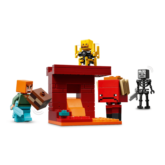 A Batalha de Lava no Nether Lego Minecraft
