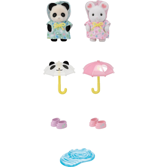 Amigos Do Jardim Da Infância Caminhando Na Chuva Sylvanian Families Epoch
