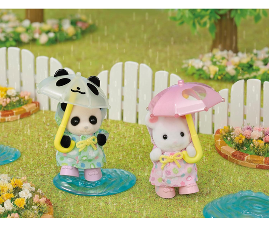 Amigos Do Jardim Da Infância Caminhando Na Chuva Sylvanian Families Epoch