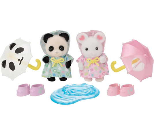 Amigos Do Jardim Da Infância Caminhando Na Chuva Sylvanian Families Epoch