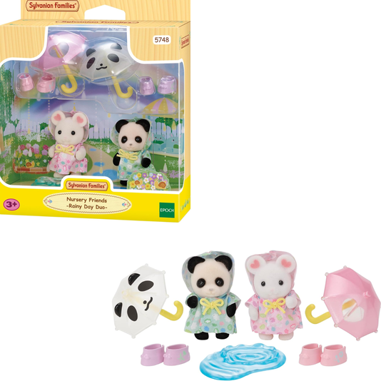 Amigos Do Jardim Da Infância Caminhando Na Chuva Sylvanian Families Epoch