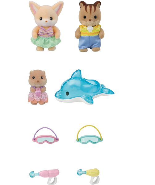 Amigos Do Jardim Da Infância Divrsão Na Piscina Sylvanian Families Epoch