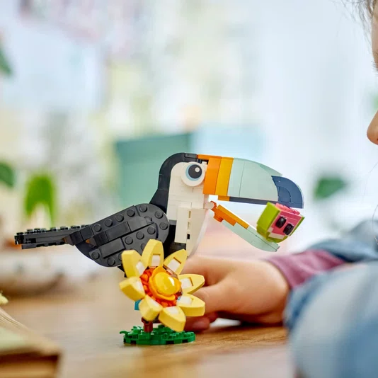 Animais Selvagens Tucano Tropical Lego Creator 3 em 1 