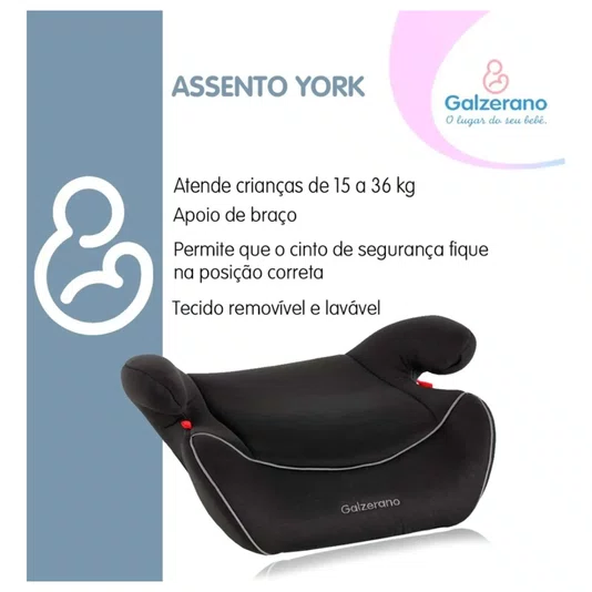 Assento Elevatório York Preto Galzerano 