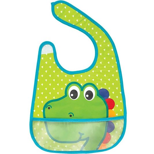 Babador com Bolso Dino Verde Buba 