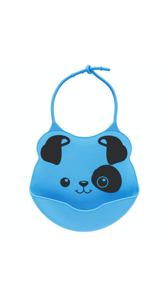 Babador em Silicone Pega Migalhas Azul Buba