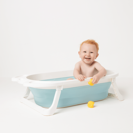 Banheira Baby Dobrável Azul Buba