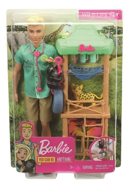 Barbie Ken Veterinário De Animais Selvagens Mattel
