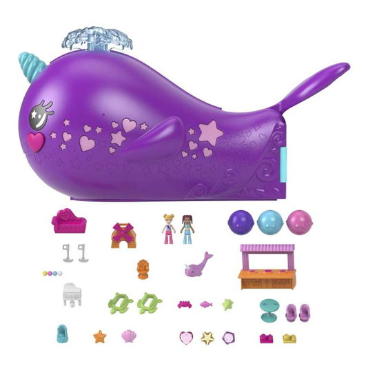 Barco Narval Baía Mágica Polly Pocket Mattel