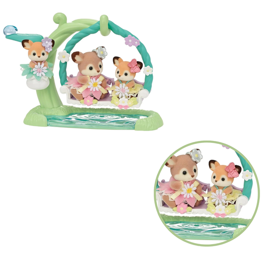 Bebês Cervos Conjunto Balanço Floral Sylvanian Families Epoch