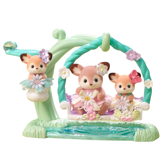 Bebês Cervos Conjunto Balanço Floral Sylvanian Families Epoch