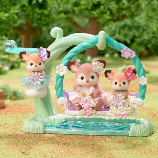 Bebês Cervos Conjunto Balanço Floral Sylvanian Families Epoch