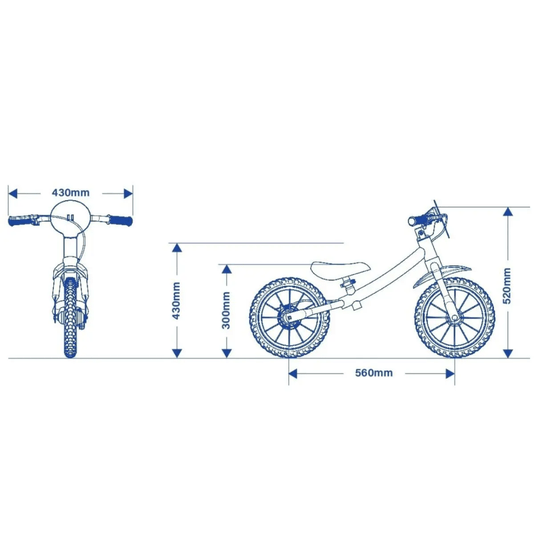 Bicicleta Aro 12 Balance Bike Love 2 Nathor