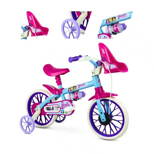 Bicicleta Aro 12 Barbie Nathor