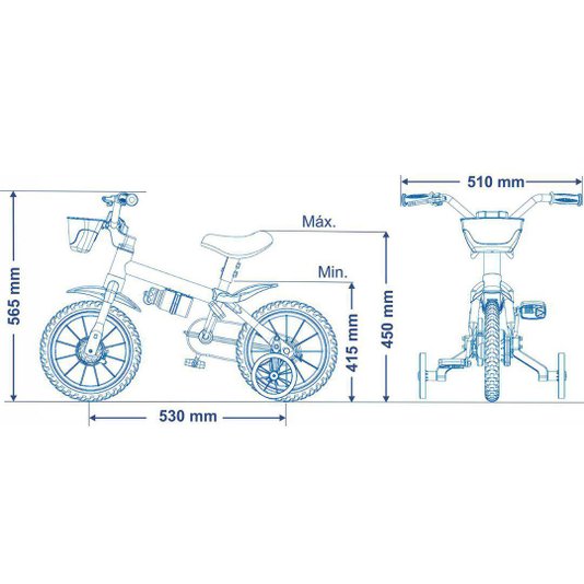 Bicicleta Aro 12'' Flower Nathor
