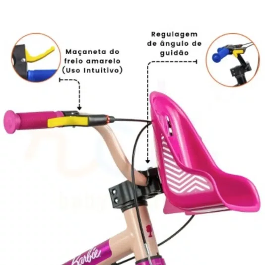 Bicicleta Aro 16 Barbie Nathor