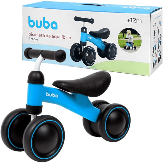 Bicicleta de Equilíbrio 4 Rodas Azul Buba