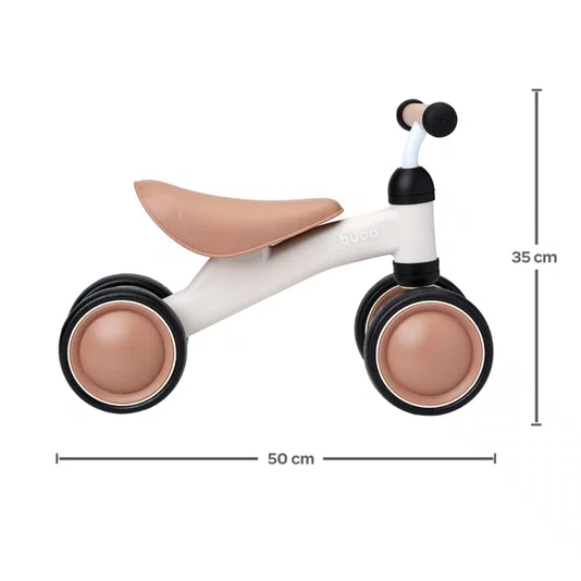 Bicicleta de Equilíbrio 4 Rodas Bege Buba