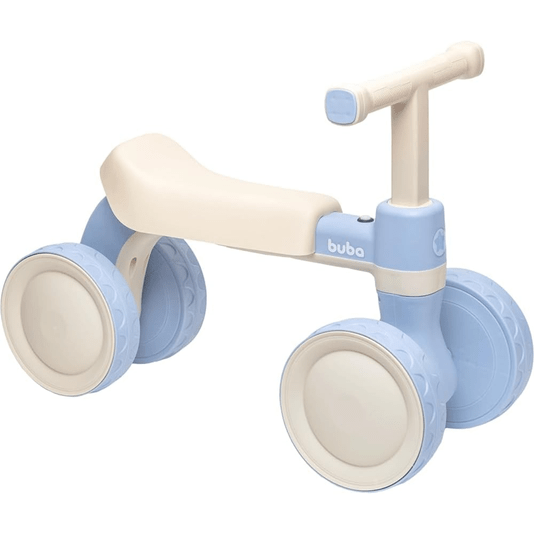 Bicicleta de Equilíbrio com Som 4 Rodas Azul Buba
