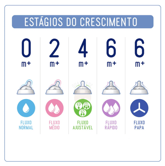 Bico Step Up Silicone Fluxo Ajustável +4M Chicco