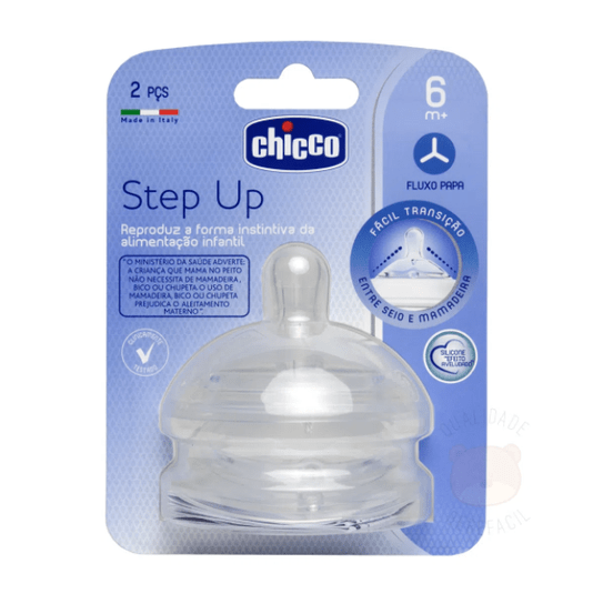 Bico Step Up Silicone Fluxo Papa +6M Chicco