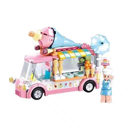 Blocos de Montar Carrinho de Sorvete Girl's Dream Cubic Multikids