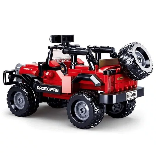 Blocos de Montar Jipe Off-Road Cubic Multikids