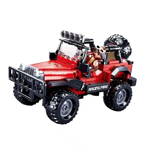 Blocos de Montar Jipe Off-Road Cubic Multikids