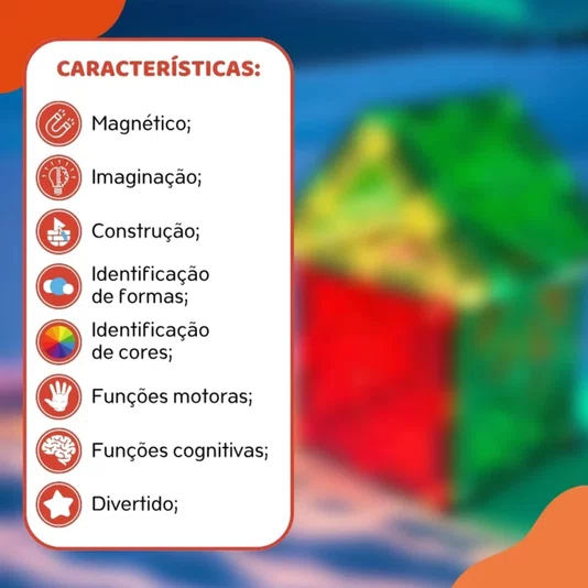 Blocos Magnéticos 14 Peças MagForma Steam Toy 