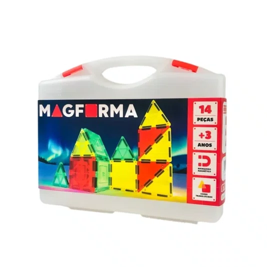 Blocos Magnéticos 14 Peças MagForma Steam Toy 