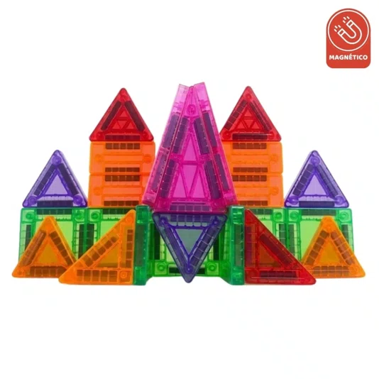 Blocos Magnéticos Mini 24 Peças MagForma Steam Toy
