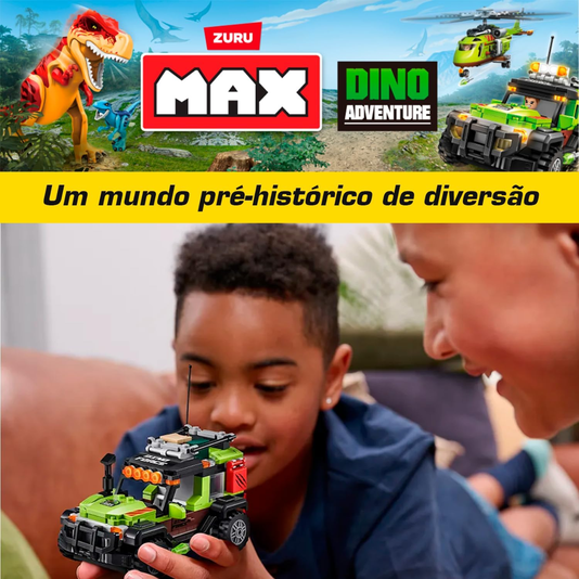 Blocos para Montar Zuru Max Ovo Dino Raptor Force Adventure Candide